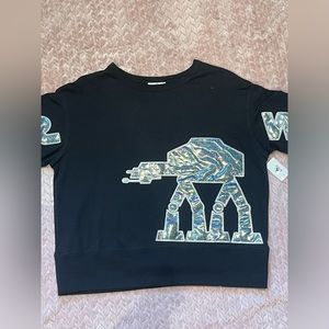Disney STARWARS Over sized Black Cropped Sweater